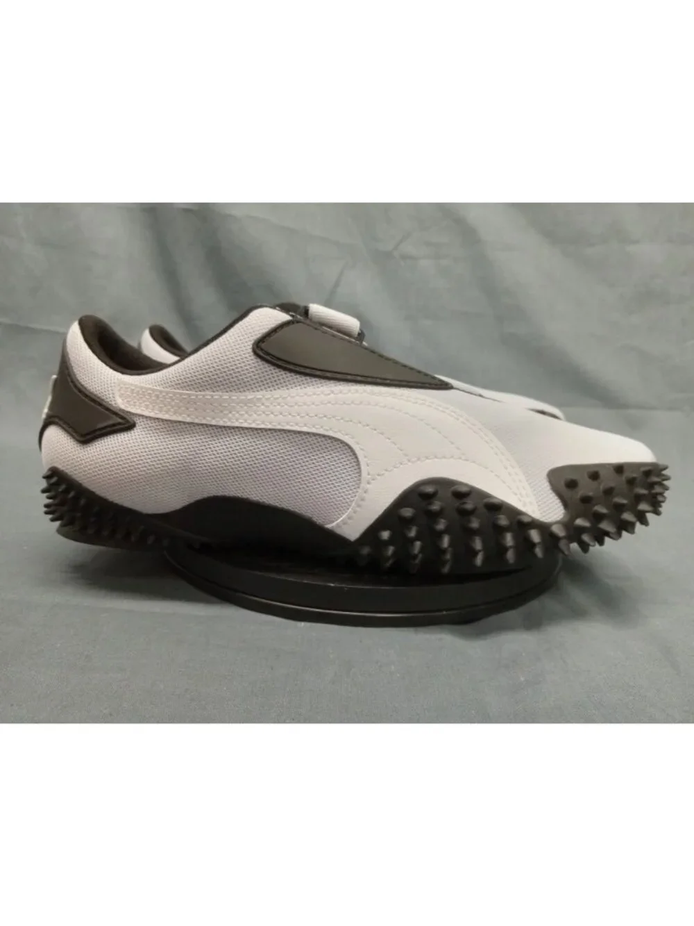 Puma Mostro OG Jr Sneaker Hook & Loop Silver White Boys Size 6 (GS) NEW NO BOX!